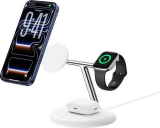 Belkin 3-in-1 Kabelloses Ladegerät mit MagSafe 25 Watt Weiß