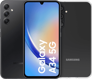 Samsung Galaxy A34 128GB Black 5G + BlueBuilt Back Cover