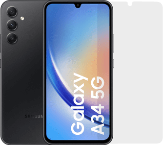 Samsung Galaxy A34 128GB Black 5G + BlueBuilt Screen Protector