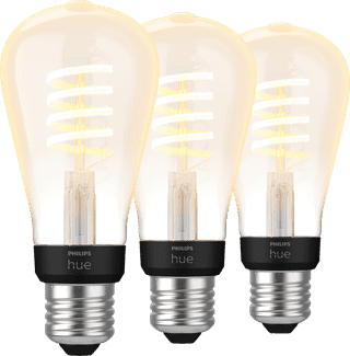 Philips Hue Filamentlampe White Ambiance Edison E27 3er-Pack