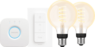 Philips Hue Filament White Ambiance Globe Doppelpack Starterpaket