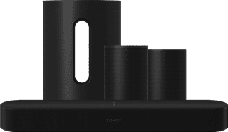 Sonos Beam Gen 2 Schwarz + 2x Era 100 Schwarz + Sub Mini Schwarz