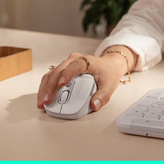 Logitech Signature Comfort Plus M850 L Wireless Mouse Off-White