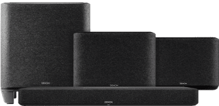 Denon Home Soundbar 550 + Denon Home 250 Doppelpack Schwarz + Denon Home Subwoofer