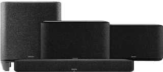 Denon Home Soundbar 550 + Denon Home 350 Doppelpack Schwarz + Denon Home Subwoofer