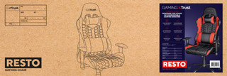 Trust GXT 708R Resto Gaming Chair Red
