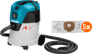 Makita VC2512L + Vacuum Cleaner Bags (5x)