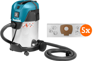 Makita VC3011L + Makita P-72899 Vacuum Cleaner Bag (5x)
