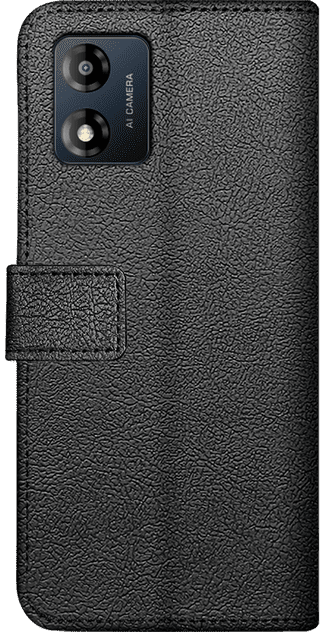 Just in Case Wallet Motorola Moto E13 Book Case Schwarz