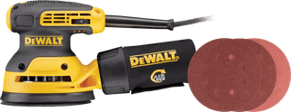 DeWalt DWE6423-QS + Bosch Sanding Disc 125mm K80, K120, K240 (25x)