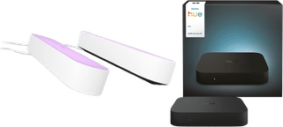 Philips Hue Play Lightbar Weiß Doppelpack + HDMI Sync Box 4K