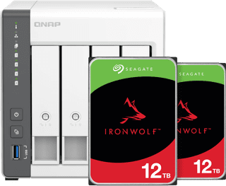 QNAP TS-433-4G + Seagate Ironwolf 12 TB Doppelpack