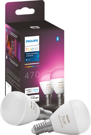 Philips Hue Luster Kugellampe White & Color E14 Doppelpack