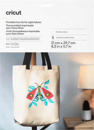 Cricut Printable Iron-On for Light Fabrics A4 (5 Sheets)