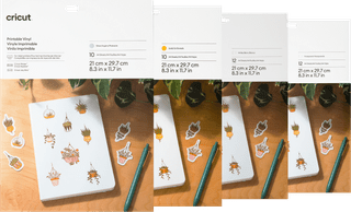 Cricut Bedruckbares Vinyl Mehrfarbig A4 44 Blatt