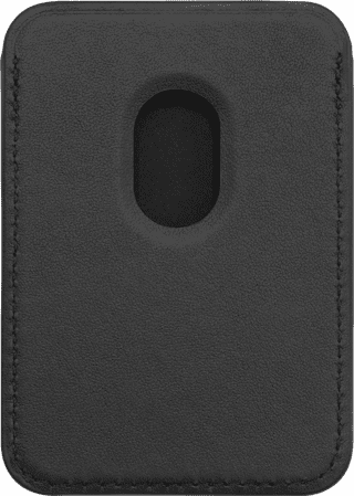 BlueBuilt MagSafe Hülle iPhone 18 Pro Schwarz + Kartenhalter Leder Schwarz