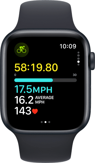 Apple Watch SE (2022) 4G 44mm Midnight Aluminum Sport Band M/L