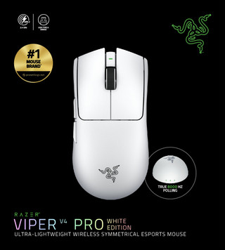 Razer Viper V4 Pro Wireless Gaming Mouse White