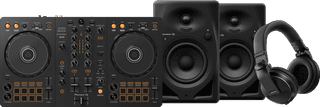 Pioneer DJ DDJ-FLX4 + Pioneer DJ HDJ-X5 Schwarz + Pioneer DJ DM-40D-BT Schwarz