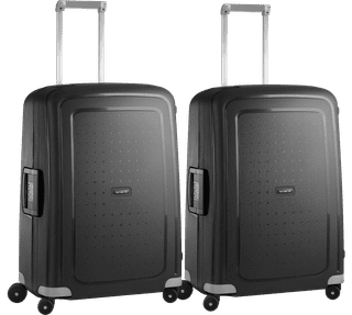 Samsonite S'Cure Spinner 69 cm Doppelpack Black