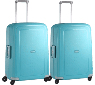 Samsonite S'Cure Spinner 69 cm Doppelpack Aqua Blue