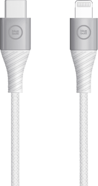BlueBuilt USB-C to Lightning Cable 1.5m Nylon White