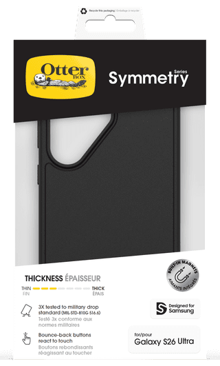 OtterBox Symmetry Samsung Galaxy S26 Ultra Back Cover with Magnet Black
