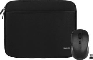 BlueBuilt Laptop Sleeve Width 37cm 15-16-Inch S Black + Nexum Wireless Mouse