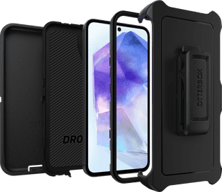 OtterBox Defender Samsung Galaxy A55 Back Cover Black