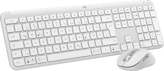Logitech MK950 Signature Slim Kabellose Tastatur Maus Combo QWERTZ Weiß