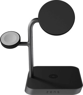 Zens 3-in-1 MagSafe und Qi2 Kabelloses Ladegerät 15 W mit Ständer und Watch Stand