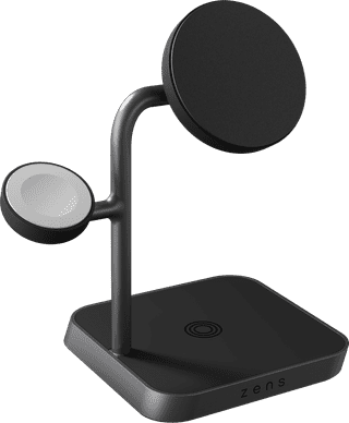 Zens 3-in-1 MagSafe und Qi2 Kabelloses Ladegerät 15 W mit Ständer und Watch Stand