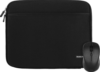 BlueBuilt Laptop Sleeve Width 33cm 14 Inches M Black + Nexum Wireless Mouse