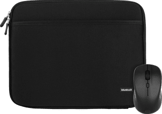 BlueBuilt Laptop Sleeve Width 33cm 14 Inches S Black + Nexum Wireless Mouse