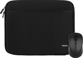 BlueBuilt Laptop Sleeve Width 31cm 13 Inches M Black + Nexum Wireless Mouse