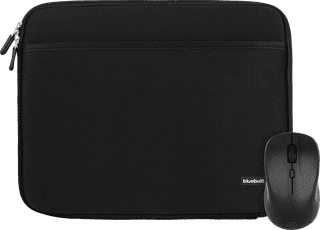 BlueBuilt Laptop Sleeve Width 32cm 14 Inches Black + Nexum Wireless Mouse