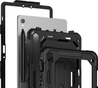 Just in Case Samsung Galaxy Tab S9/S9 FE/S10 FE/S10 Lite Rotating Back Cover Black