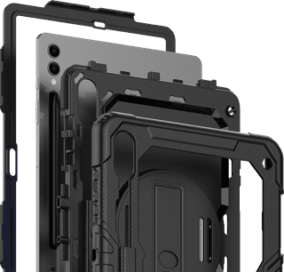 Just in Case Samsung Galaxy Tab S10 / S9 Plus / S9 FE Plus Rotating Backcover Schwarz