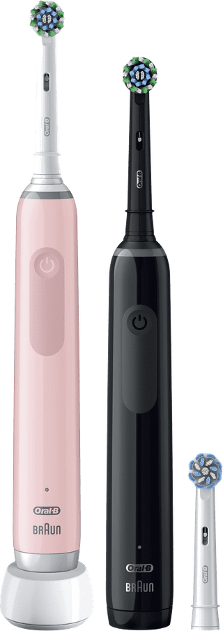 Oral-B Pro Serie 3 Schwarz und Rosa Doppelpack