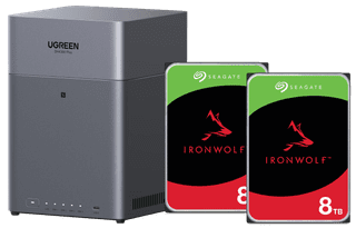 UGREEN NASync DH4300 Plus + Seagate IronWolf 8TB Duo Pack