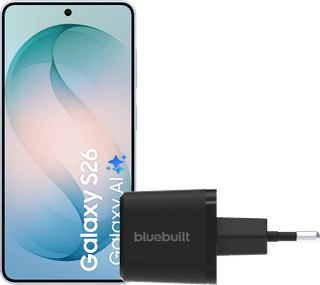 Samsung Galaxy S26 256GB Light Blue 5G + BlueBuilt Charger 45W Black