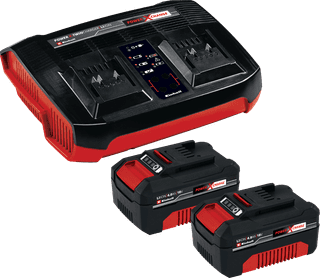 Einhell 18 V/4,0 Ah Starterset - 2 Akkus - Duo-Ladegerät - Power X-Change