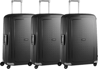 Samsonite S'Cure Spinner 75cm Black Triple Suitcase Set