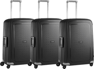 Samsonite S'Cure Spinner 69cm Black Triple Suitcase Set