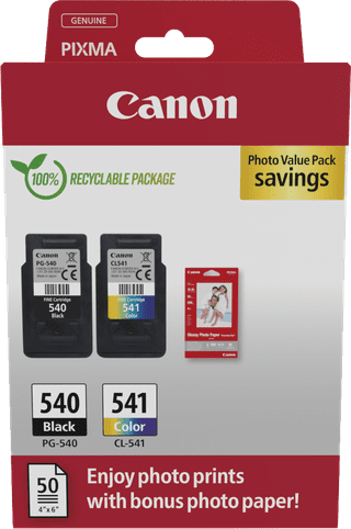 Canon PG-540/CL-541 Cartridges Combo Pack