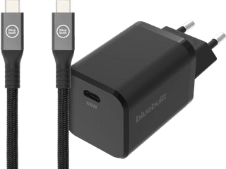 Universalladegerät BlueBuilt Power Delivery 65 W + USB-C-Ladekabel (2 m) Schwarz