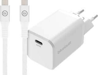 Universalladegerät BlueBuilt Power Delivery 65 W + USB-C-Ladekabel (2 m) Weiß