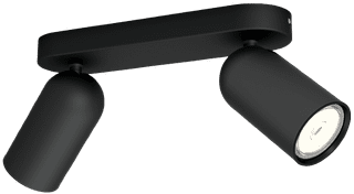Philips Pongee Aufbauspot - 2 Spots - Schwarz