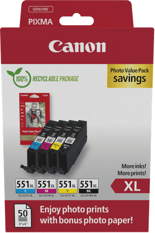 Canon CLI-551XL Patronen Multipack
