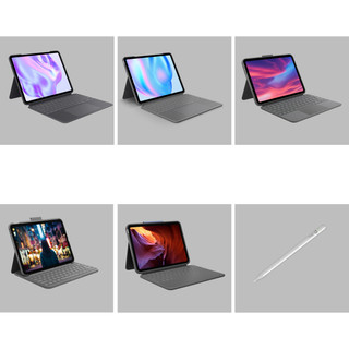 Logitech Combo Touch Apple iPad Pro 13 inches (2024) Keyboard Cover QWERTZ Gray